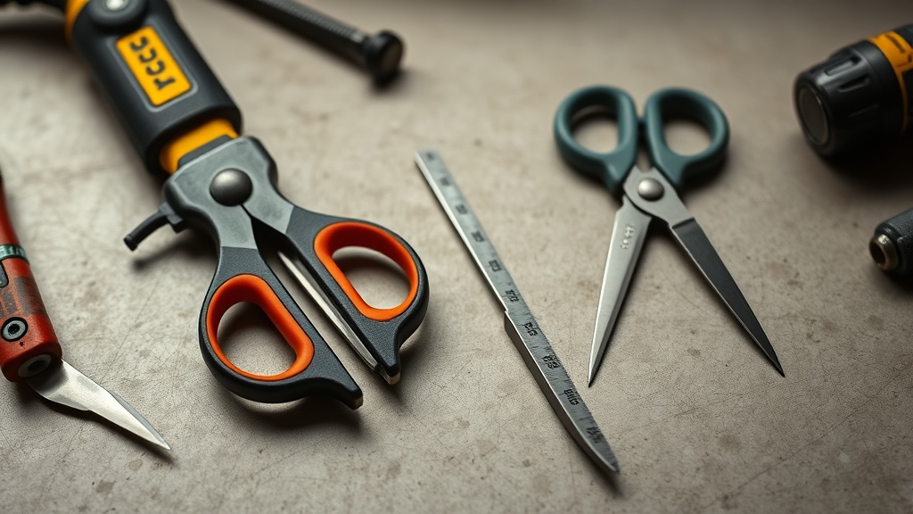 Left-handed tin snips for HVAC and sheet metal work